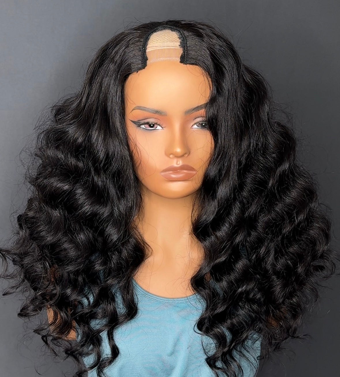 U-part wig loose wave