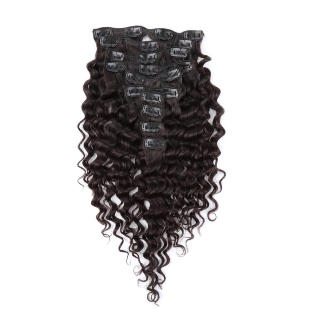 Deep wave clip-ins 100% humanhair